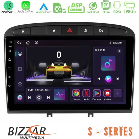 Bizzar S Series Peugeot 308/RCZ 8core Android13 6+128GB Navigation Multimedia Tablet 9"