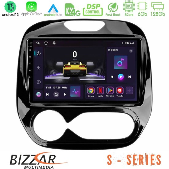 Bizzar S Series Renault Captur 2013-2019 (Auto AC) 8core Android13 6+128GB Navigation Multimedia Tablet 9"