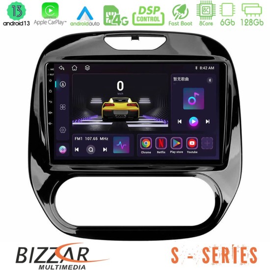 Bizzar S Series Renault Captur 2013-2019 (Manual AC) 8core Android13 6+128GB Navigation Multimedia Tablet 9"