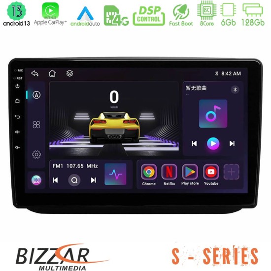 Bizzar S Series Skoda Fabia 2007-2014 8core Android13 6+128GB Navigation Multimedia Tablet 10"