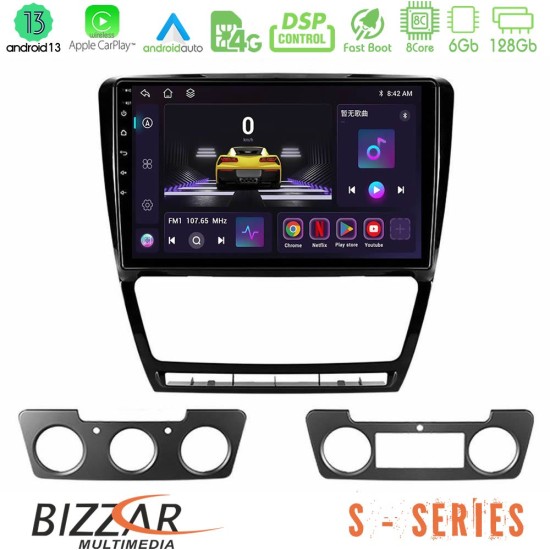 Bizzar S Series Skoda Octavia 5 8core Android13 6+128GB Navigation Multimedia Tablet 10"