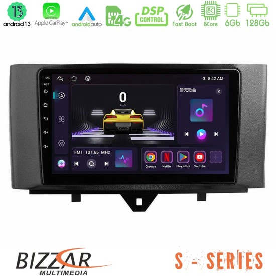 Bizzar S Series Smart 451 Facelift 8core Android13 6+128GB Navigation Multimedia Tablet 9"