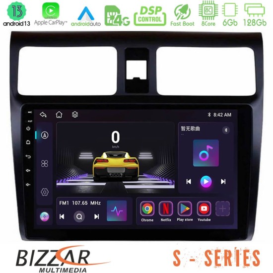 Bizzar S Series Suzuki Swift 2005-2010 8core Android13 6+128GB Navigation Multimedia Tablet 10"