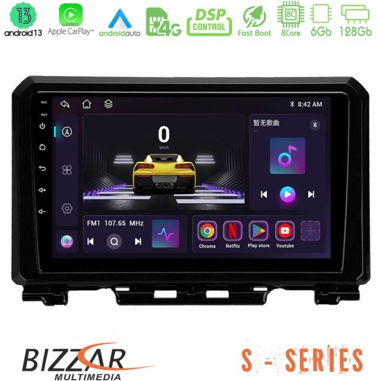 Bizzar S Series Suzuki Jimny 2018-2022 8core Android13 6+128GB Navigation Multimedia Tablet 9"