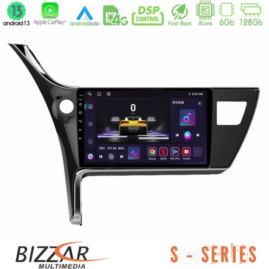 Bizzar S Series Toyota Corolla 2017-2018 8core Android13 6+128GB Navigation Multimedia Tablet 10"