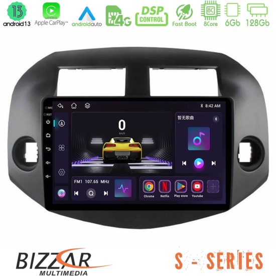 Bizzar S Series Toyota Rav4 2006-2012 8core Android13 6+128GB Navigation Multimedia Tablet 10"