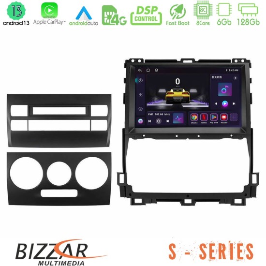 Bizzar S Series Toyota Land Cruiser J120 2002-2009 8Core Android13 6+128GB Navigation Multimedia Tablet 9"