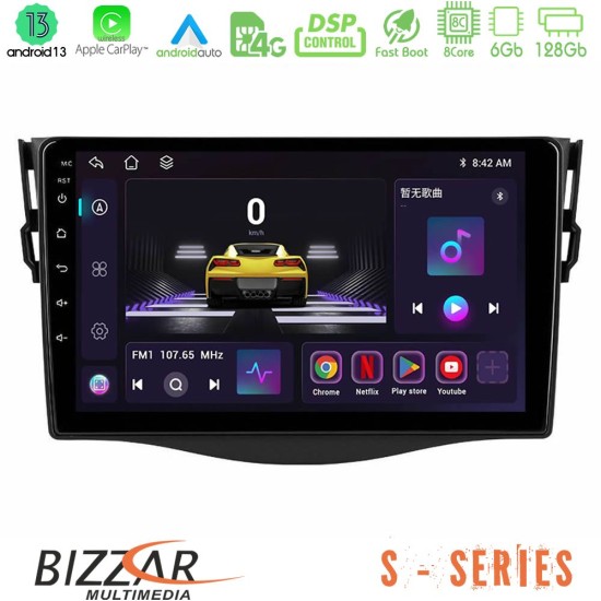 Bizzar S Series Toyota RAV4 8core Android13 6+128GB Navigation Multimedia Tablet 9"