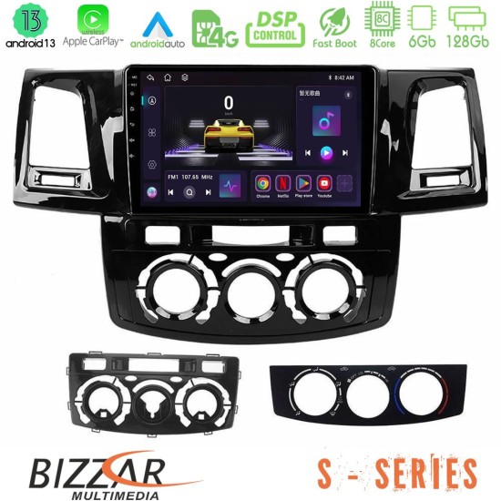 Bizzar S Series Toyota Hilux 2007-2011 8core Android13 6+128GB Navigation Multimedia Tablet 9"