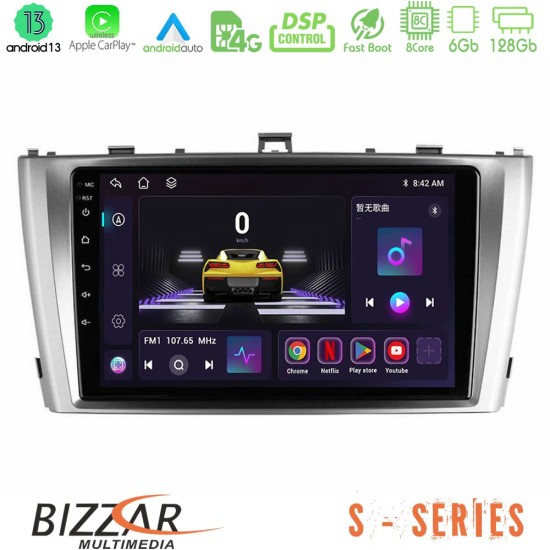 Bizzar S Series Toyota Avensis T27 8core Android13 6+128GB Navigation Multimedia Tablet 9"