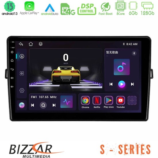 Bizzar S Series Toyota Auris 8core Android13 6+128GB Navigation Multimedia Tablet 10"