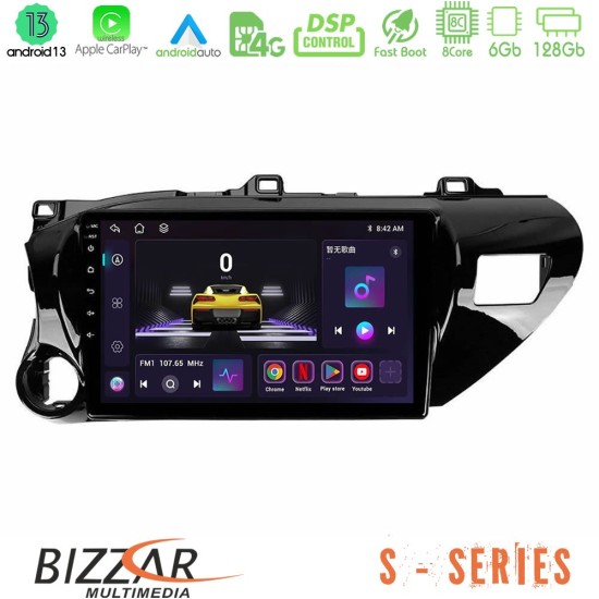 Bizzar S Series Toyota Hilux 2017-2021 8core Android13 6+128GB Navigation Multimedia Tablet 10"