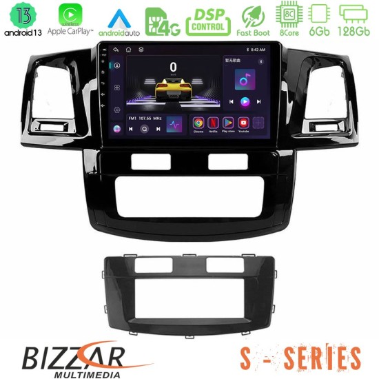 Bizzar S Series Toyota Hilux 2007-2011 8core Android13 6+128GB Navigation Multimedia Tablet 9"