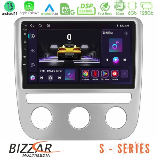 Bizzar S Series VW Scirocco 2008-2014 8Core Android13 6+128GB Navigation Multimedia Tablet 9"