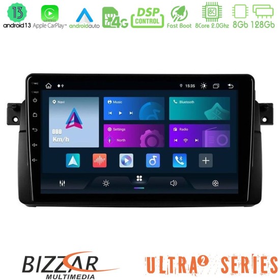 Bizzar Ultra Series BMW E46 8core Android13 8+128GB Navigation Multimedia 9"