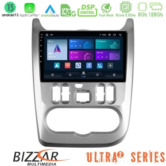 Bizzar Ultra Series Dacia Duster/Sandero/Logan 8core Android13 8+128GB Navigation Multimedia Tablet 9"