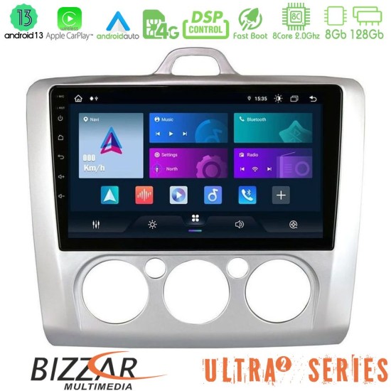 Bizzar Ultra Series Ford Focus Manual AC 8core Android13 8+128GB Navigation Multimedia 9"