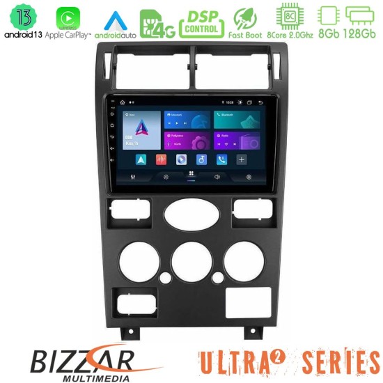 Bizzar Ultra Series Ford Mondeo 2001-2004 8Core Android13 8+128GB Navigation Multimedia Tablet 9"