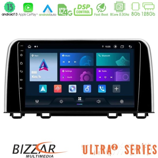 Bizzar Ultra Series Honda CR-V 2019-> 8core Android13 8+128GB Navigation Multimedia Tablet 10"