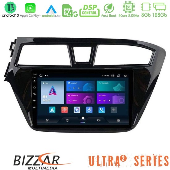 Bizzar Ultra Series Hyundai i20 2014-2018 8core Android13 8+128GB Navigation Multimedia Tablet 9"