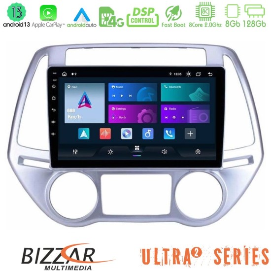 Bizzar Ultra Series Hyundai i20 2012-2014 8core Android13 8+128GB Navigation Multimedia Tablet 9"