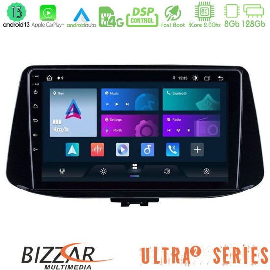 Bizzar Ultra Series Hyundai i30 8core Android13 8+128GB Navigation Multimedia Tablet 9"