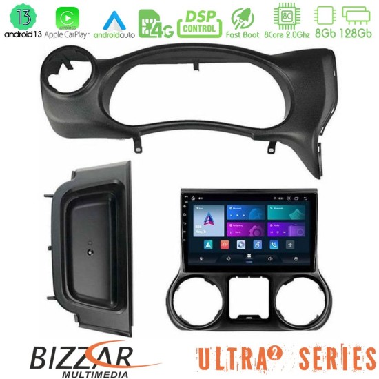 Bizzar ULTRA Series Jeep Wrangler 2014-2017 8Core Android13 8+128GB Navigation Multimedia Tablet 10"