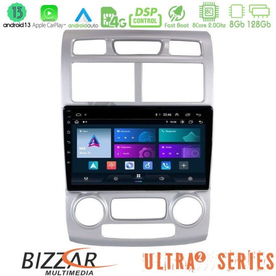 Bizzar Ultra Series Kia Sportage 2005-2008 8Core Android13 8+128GB Navigation Multimedia Tablet 9″