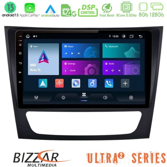 Bizzar Ultra Series Mercedes E Class / CLS Class 8core Android13 8+128GB Navigation Multimedia 9"