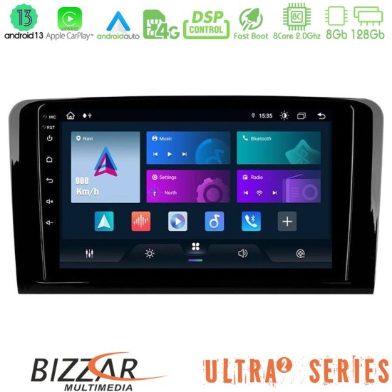 Bizzar Ultra Series Mercedes ML/GL Class 8core Android13 8+128GB Navigation Multimedia Tablet 9"