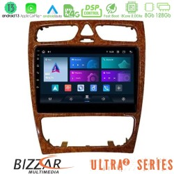 Bizzar Ultra Series Mercedes C Class (W203) 8core Android13 8+128GB Navigation Multimedia 9" (Wooden Style) Bizzar Ultra Series Mercedes C Class (W203) 8core Android13 8+128GB Navigation Multimedia 9" (Wooden Style)