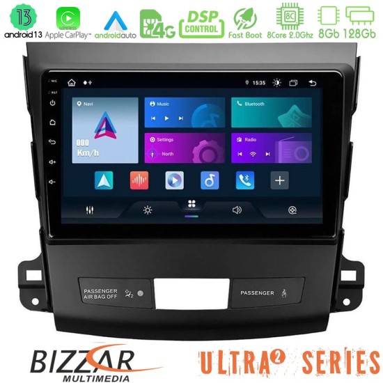 Bizzar Ultra Series Mitsubishi Outlander/Citroen C-Crosser/Peugeot 4007 8core Android13 8+128GB Navigation Multimedia Tablet 9"