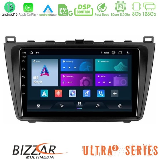 Bizzar ULTRA Series Mazda 6 2008-2012 8core Android13 8+128GB Navigation Multimedia Tablet 9"