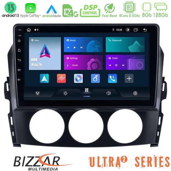 Bizzar Ultra Series Mazda MX-5 2005-2015 8core Android13 8+128GB Navigation Multimedia Tablet 9"