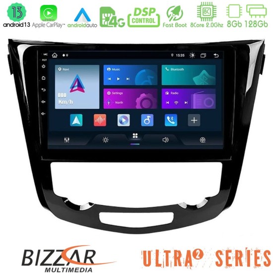 Bizzar Ultra Series Nissan Qashqai J11 (AUTO A/C) 8core Android13 8+128GB Navigation Multimedia Tablet 10"