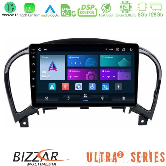 Bizzar Ultra Series Nissan Juke 8core Android13 8+128GB Navigation Multimedia Tablet 9"