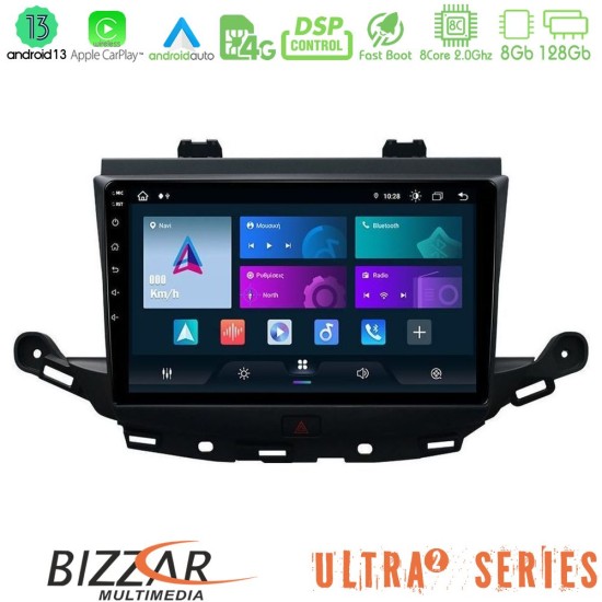 Bizzar Ultra Series Opel Astra K 2015-2019 8core Android13 8+128GB Navigation Multimedia Tablet 9"