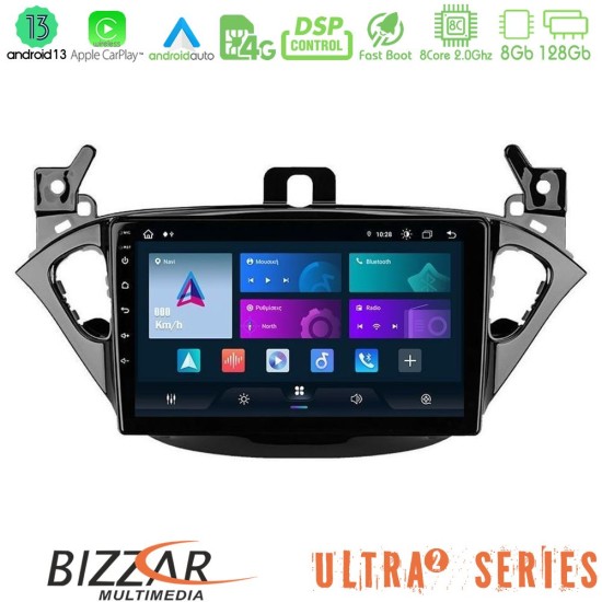 Bizzar Ultra Series Opel Corsa E/Adam 8core Android13 8+128GB Navigation Multimedia Tablet 9"