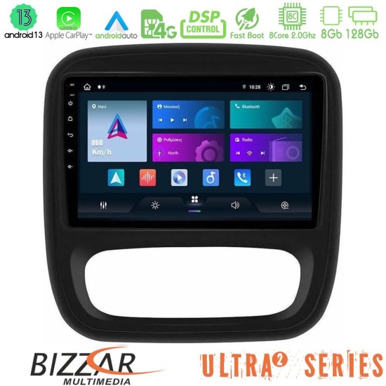 Bizzar ULTRA Series Renault/Nissan/Opel/Fiat 8core Android13 8+128GB Navigation Multimedia Tablet 9"