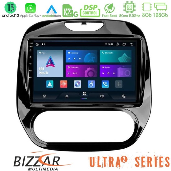 Bizzar Ultra Series Renault Captur 2013-2019 (Manual AC) 8core Android13 8+128GB Navigation Multimedia Tablet 9"