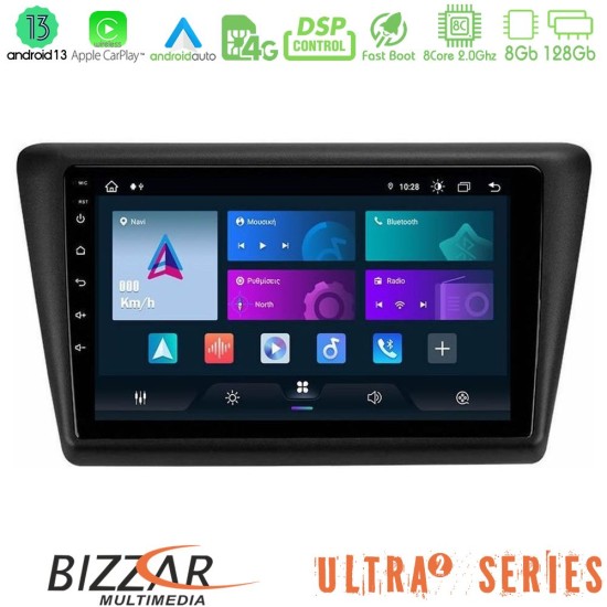 Bizzar ULTRA Series Skoda Rapid 2013-2017 8core Android13 8+128GB Navigation Multimedia Tablet 9"