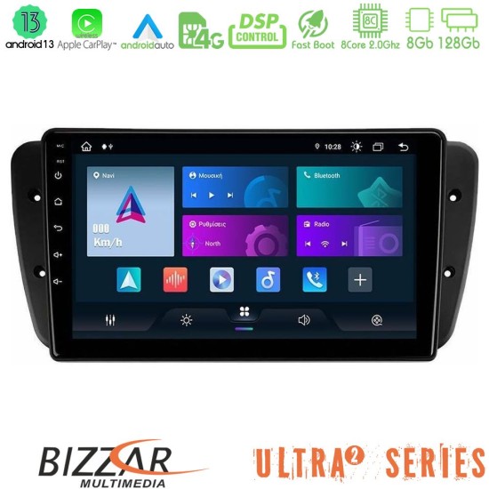 Bizzar Ultra Series Seat Ibiza 2008-2012 8Core Android13 8+128GB Navigation Multimedia Tablet 9"