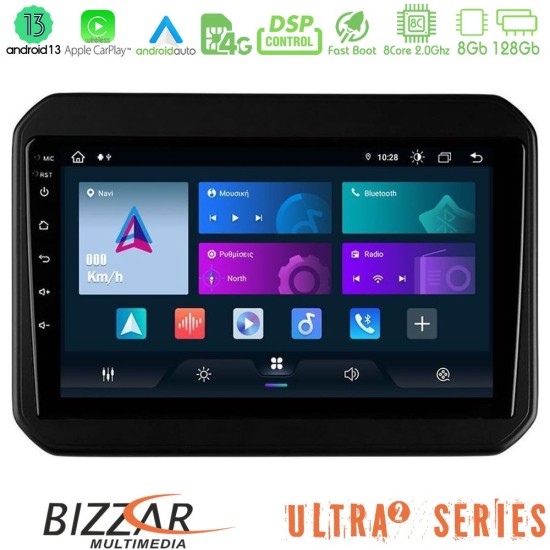 Bizzar Ultra Series Suzuki Ignis 8core Android13 8+128GB Navigation Multimedia Tablet 9"