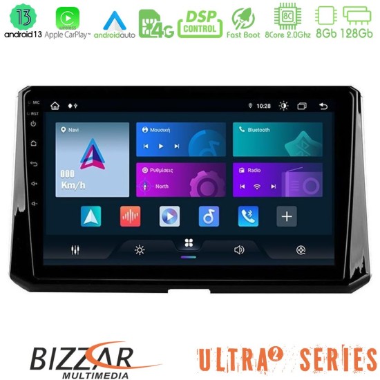 Bizzar Ultra Series Toyota Corolla 2019-2022 8core Android13 8+128GB Navigation Multimedia Tablet 10"