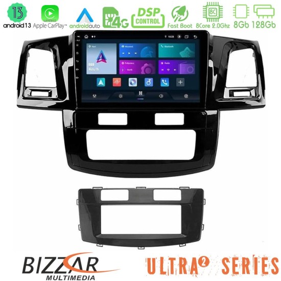 Bizzar Ultra Series Toyota Hilux 2007-2011 8core Android13 8+128GB Navigation Multimedia Tablet 9"