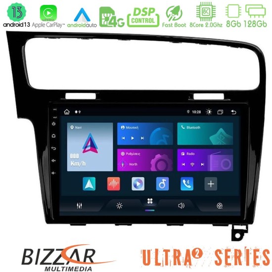 Bizzar Ultra Series VW GOLF 7 8core Android13 8+128GB Navigation Multimedia Tablet 10"