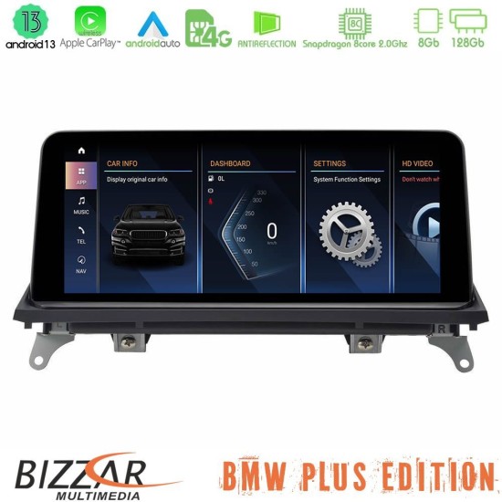 Bizzar Plus Edition BMW X5 & X6 2010-2013 (CIC) Android13 8Core (8+128GB) Navigation Multimedia 10.25″ HD Anti-reflection