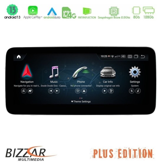 Bizzar Plus Edition Mercedes B Class (W246) Android13 (8+128GB) Navigation Multimedia 10.25″ Anti-reflection