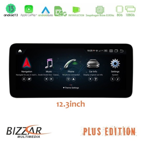 Bizzar Plus Edition Mercedes C Class (W205) NTG5.5 Android13 (8+128GB) Navigation Multimedia 12.3″ Anti-reflection