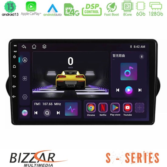 Bizzar S Series Fiat Tipo 2015-2022 (Hatchback) 8Core Android13 6+128GB Navigation Multimedia Tablet 9"